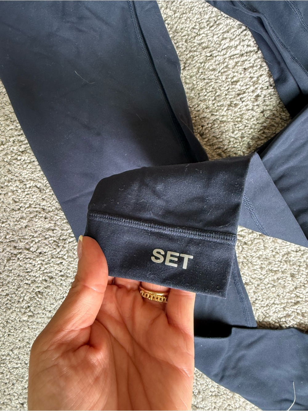 SET Active Black Leggings with Logo